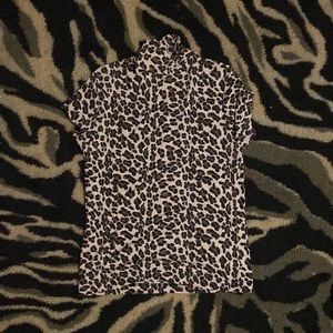 Cheetah print turtleneck